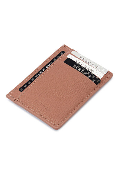 Tergan Powder Leather Unisex Credit Card Holder - S1Kk00001676-I0U