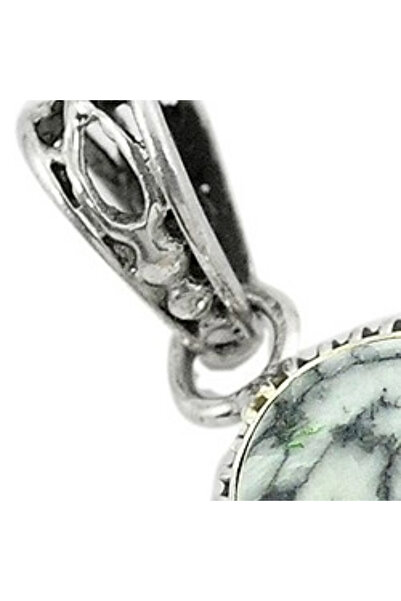 FashionBijoux 925 silver jewelry pendant with pinolith