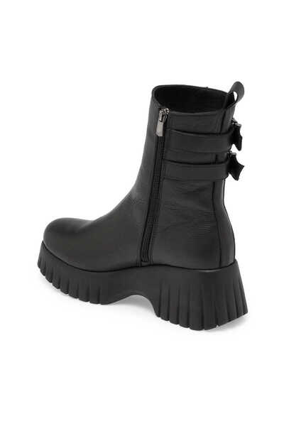 Tergan Siyah Hakiki Deri Kadın Casual Bot - K24K1BT67689-A41