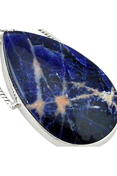 FashionBijoux 925 silver jewelry pendant with sodalite and amethyst