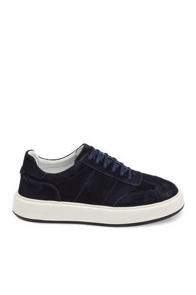 Tergan Lacivert Hakiki Süet Deri Erkek Sneaker - E24I1AY56805-D44