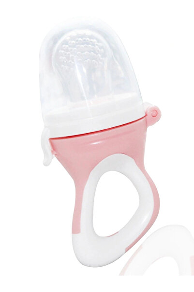 Babyjem لهاية الفواكه والخضروات بطرف سيليكون باللون الوردي