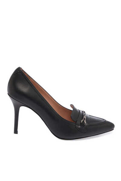 Tergan Siyah Hakiki Deri Kadın Stiletto - K24I1AY67465-A23