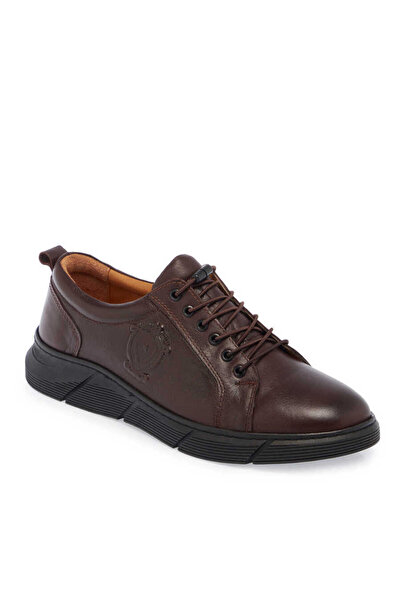 Tergan Kahve Hakiki Deri Erkek Sneaker - E24S1AY57007-A24