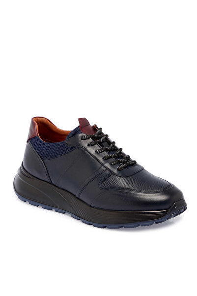 Tergan Lacivert Hakiki Deri Erkek Sneaker - E24S1AY57056-A31