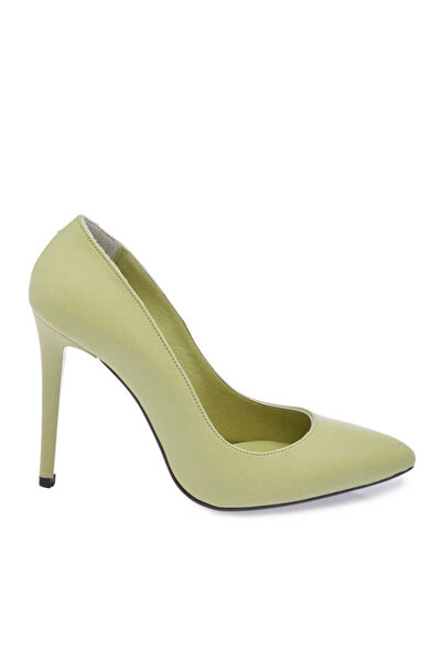 Tergan Yeşil Hakiki Deri Kadın Stiletto - K24I1AY67482-S1X