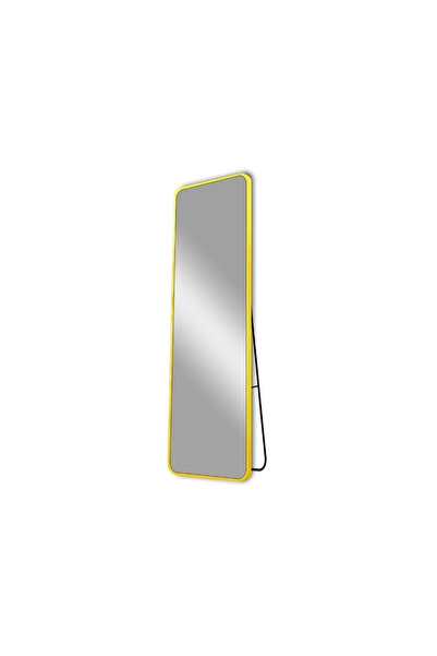 Family Ship Long Aluminum Mirror with Stand, Shatter-Resistant, 160x40 cm - Gold