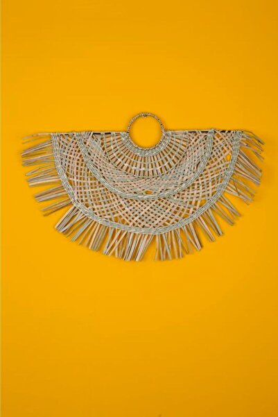 KANCAEV Hasır,duvar Dekoru Yarım Ay Örme Hasır, Yarı Çap:35cm.özel Malzemeden...