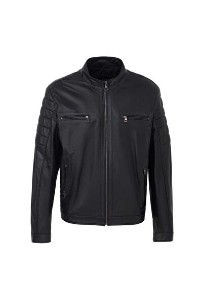 Tergan Siyah Hakiki Deri Erkek Deri Mont - E24BDM310558-Q3H