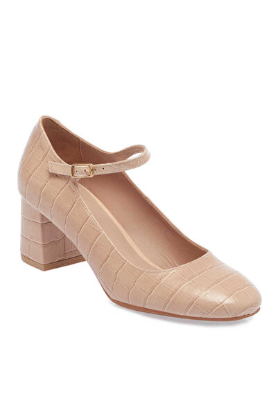 Tergan Nude Hakiki Deri Kadın Topuklu Ayakkabı - K24I1AY67461-S0O