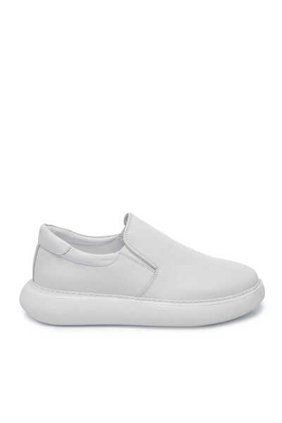 Tergan Beyaz Hakiki Deri Erkek Sneaker - E25I1AY57224-A26