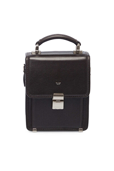 Tergan Kahve Hakiki Deri Erkek Çapraz Askılı Çanta - S1AC00021498-A7P