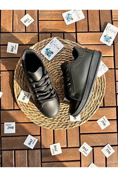 AyakkabıZ حذاء رياضي نسائي كاجوال باللون الأسود من سابل