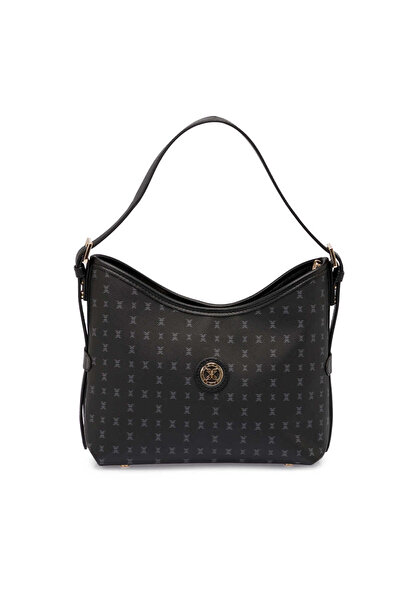 Tergan Black Print Women's Handbag - S25K1Pr09180-T0E
