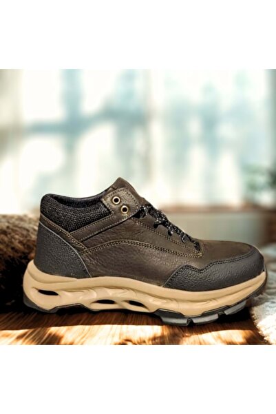 Bulldozer Men's Leather Comfort Boots 260058 - Khaki - 40