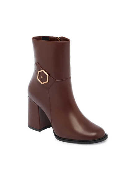 Tergan Kahve Hakiki Deri Kadın Klasik Bot - K24K1BT67710-G36