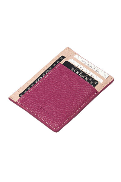 Tergan Fujya-Floater Powder-Floater Leather Unisex Credit Card Holder - S1Kk00001676-V3G