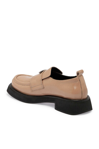 Tergan Nude Hakiki Rugan Deri Kadın Casual Ayakkabı - K24S1AY67506-M3G