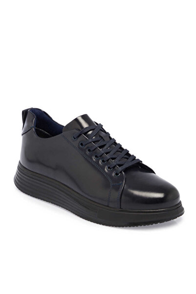 Tergan Lacivert Hakiki Deri Erkek Sneaker - E24S1AY57101-A31