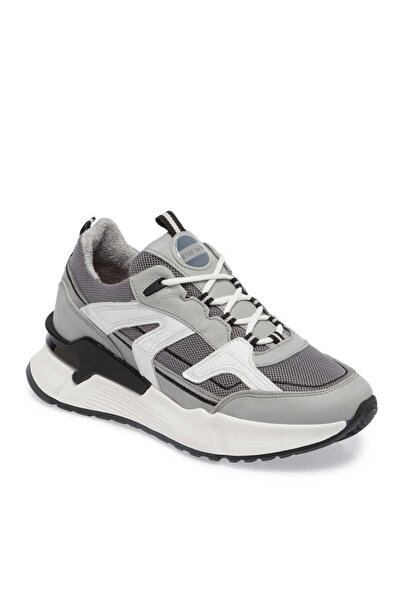 Tergan Gri Hakiki Deri Erkek Sneaker - E24I1AY56803-I8H