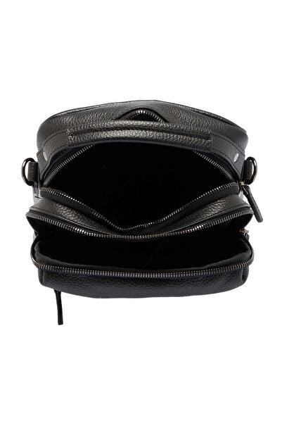 Tergan Black Genuine Leather Men's Crossbody Bag - S1Ac00021522-A41