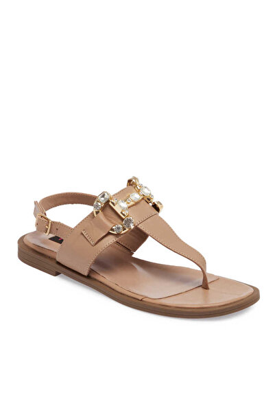 Tergan Nude Hakiki Deri Kadın Sandalet - K24Y1SN67409-K65