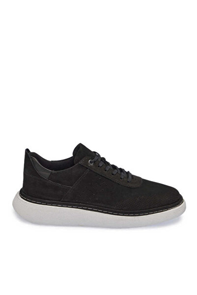 Tergan Siyah Hakiki Nubuk Deri Erkek Sneaker - E24I1AY56821-A64