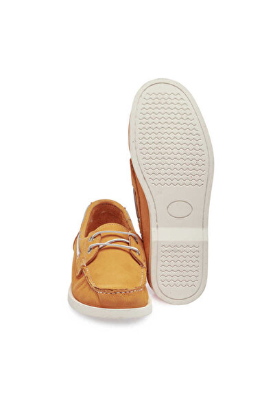 Tergan Sarı Hakiki Nubuk Deri Kadın Loafer - K24I1AY67386-P4Q