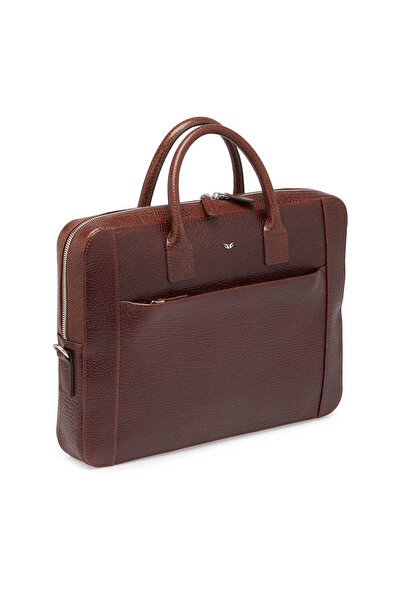 Tergan Tan Genuine Leather Men's Briefcase - S1Ev00021483-P4Y