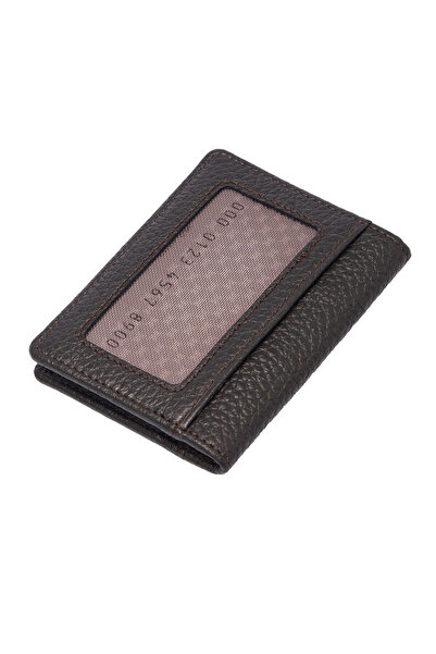 Tergan Brown Genuine Leather Unisex Credit Card Holder - S1Kk00001666-T0Y