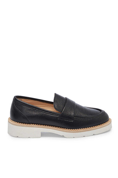 Tergan Siyah Hakiki Deri Kadın Loafer - K25I1AY68026-A23
