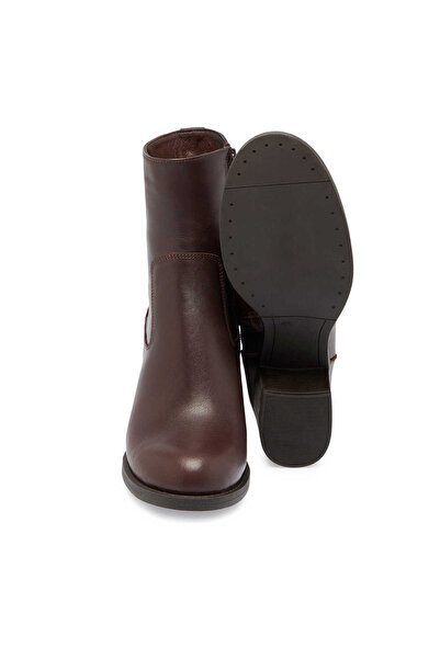 Tergan Kahve Hakiki Deri Kadın Klasik Bot - K24K1BT67528-A24