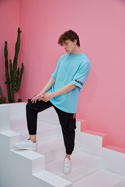 Rocqerx Tricou oversize cu imprimeu maxim R-5555