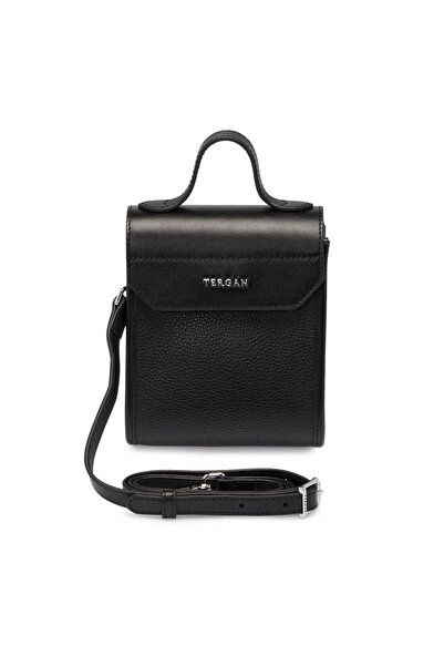 Tergan Siyah Hakiki Deri Kadın El Çantası - S25Y1BC80432-D3H