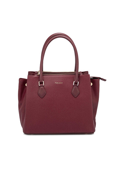 Tergan Bordo Hakiki Deri Kadın El Çantası - S25Y1BC79483-D8M