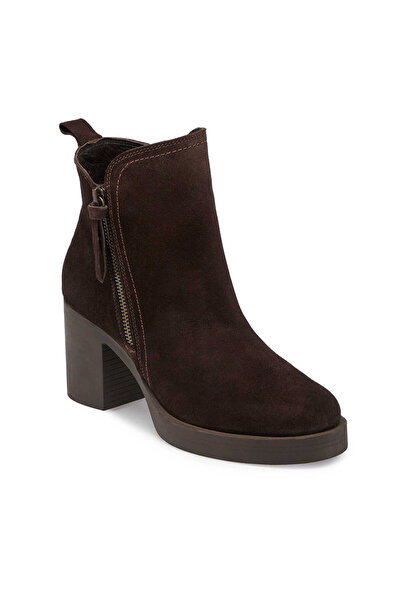 Tergan Kahve Hakiki Süet Deri Kadın Casual Bot - K24K1BT67563-B85