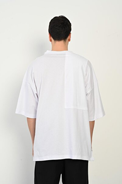 Rocqerx R-5765 Αλεξίπτωτο Garni Λεπτομερές μπλουζάκι μονό ζέρσεϊ