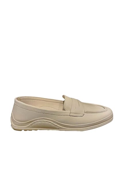 Bulldozer Women's Leather Comfort Casual Shoes 260700 - Beige - 37