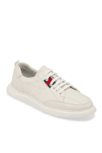 Tergan Beyaz Hakiki Deri Erkek Sneaker - E24I1AY56813-A26