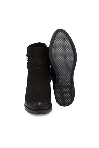 Tergan Siyah Hakiki Nubuk Deri Kadın Casual Bot - K24K1BT67510-A64