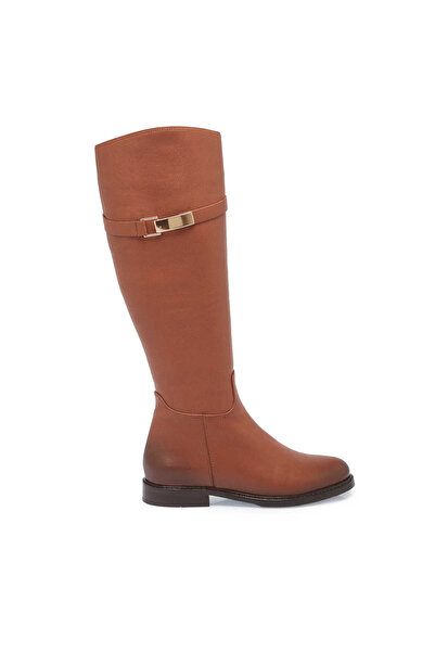 Tergan Taba Hakiki Deri Kadın Klasik Çizme - K24K1CM67631-A29