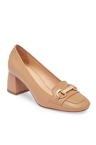 Tergan Nude Hakiki Deri Kadın Topuklu Ayakkabı - K24S1AY67607-Q9J