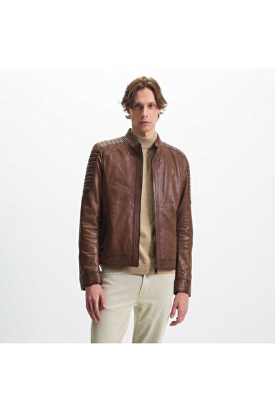 Tergan Kahverengi Hakiki Deri Erkek Deri Mont - E23KDM310538-R4W