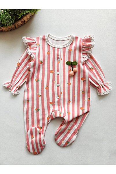 GizaKids 100% Cotton Baby Girl Long Sleeve Seasonal Jumpsuit