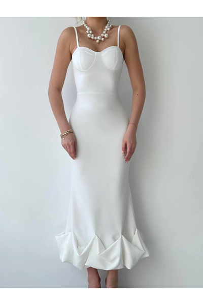 By Sevilen Collection Rochie midi cu șnur cu fustă Dominic