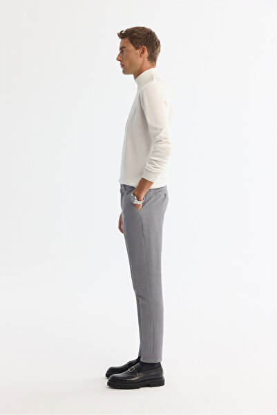 Avva Pánský bílý svetr s polovičním rolákem, nežmolkující úplet, regular fit svetr E005001