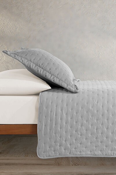 Elart Helena Yatak Örtüsü Çift Kişilik 3 Parça (240x260 cm) Taş