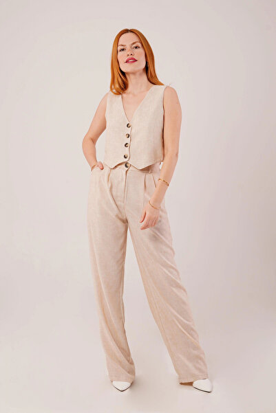 Selma Butik Melted Pattern Beige Set