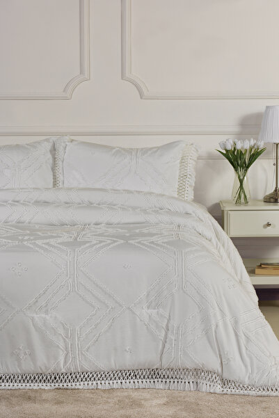 Elart Clara Bedspread Set (220X240 cm) Cream