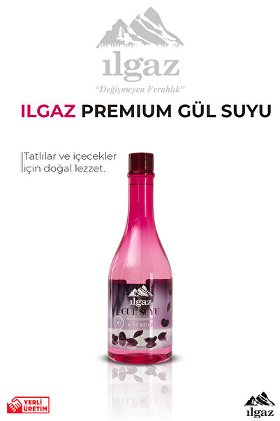 ILGAZ Gıdaya Eklenebilir Ve Içilebilir Gül Suyu 400 ml | Gıdaya Uygun Gül Aromalı
